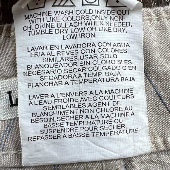 2/$15 Lee 16P just below the waist khaki pinstripe bermuda shorts cotton blend - Picture 8 of 8